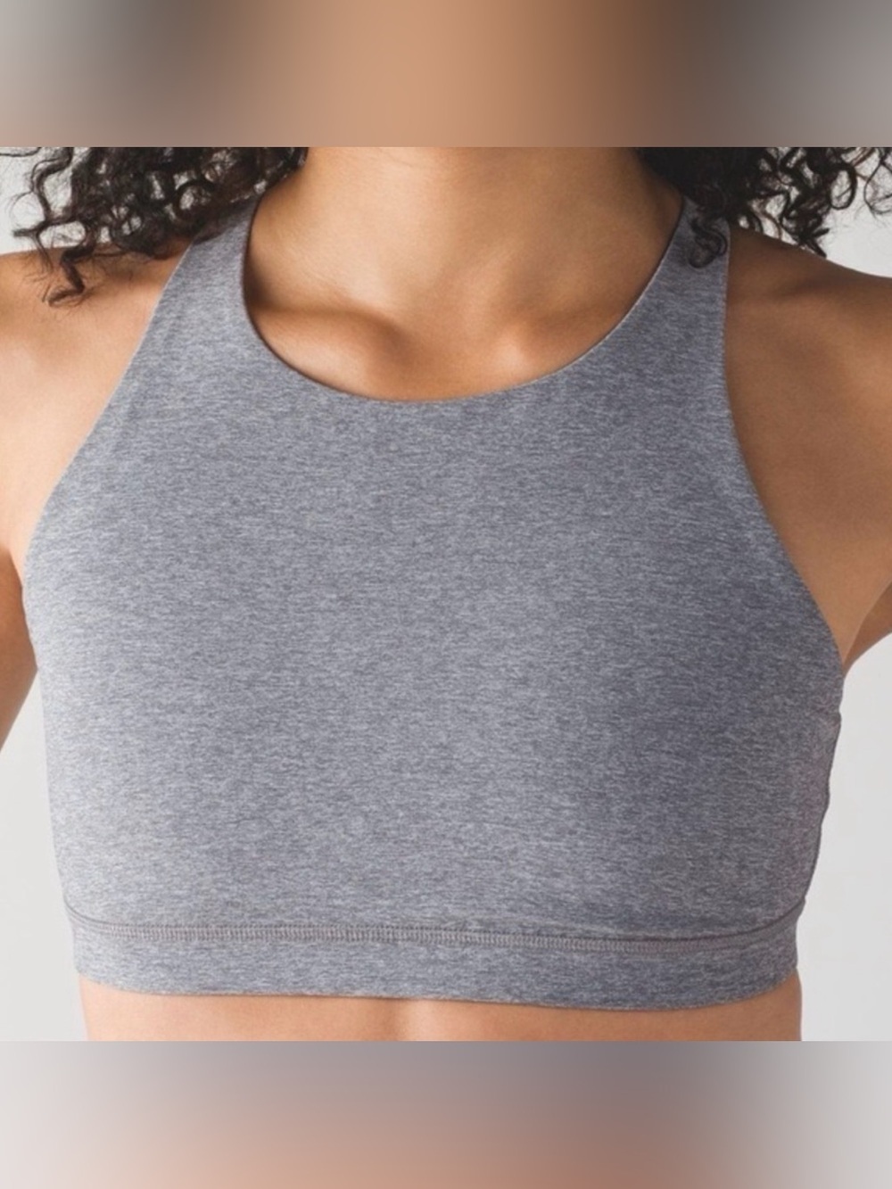 lululemon athletica Grey High-Neck Sports Bra - Picture 8 of 10